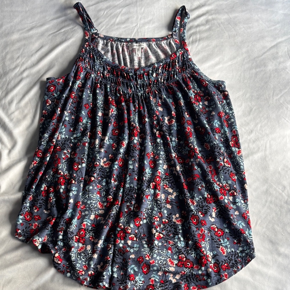 Maurices Floral Tank Top - Red and Blue